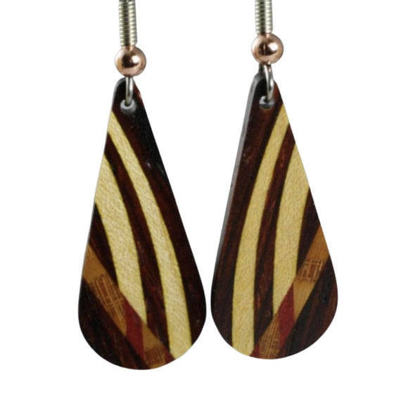 Handmade wooden earrings made from birch bark. Hypoallergenic Earring –  CarvEd by Esposito